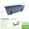 Medium Blue Flower Box- 2x6 Railing Brackets