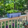 Medium Blue Flower Box- 2x6 Railing Brackets