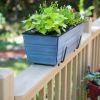 Medium Blue Flower Box- 2x6 Railing Brackets