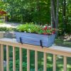 Medium Blue Flower Box- 2x6 Railing Brackets