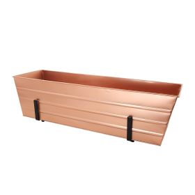 Large Copper Flower Box- 2x6 Railing Brackets