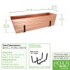 Large Copper Flower Box- 2x6 Railing Brackets