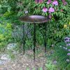 24" Classic Copper Birdbath- Phoebe Stand