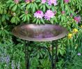 24" Classic Copper Birdbath- Phoebe Stand