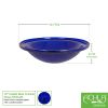 12" Crackle Glass Bowl - Cobalt Blue