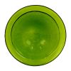 12" Crackle Glass Bowl - Fern Green