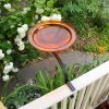 12" Mandarin Crackle Birdbath- Rail Mount Bracket