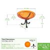 12" Mandarin Crackle Birdbath- Tripod Stand