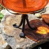 12" Mandarin Crackle Birdbath- Tripod Stand