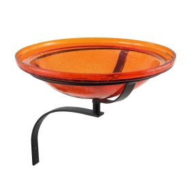 12" Mandarin Crackle Birdbath- Wall Mount Bracket