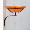 12" Mandarin Crackle Birdbath- Wall Mount Bracket