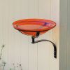 12" Mandarin Crackle Birdbath- Wall Mount Bracket