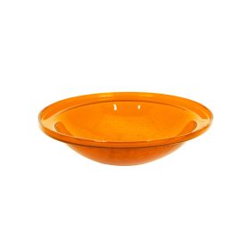 12" Crackle Glass Bowl - Mandarin