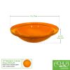 12" Crackle Glass Bowl - Mandarin