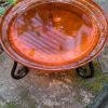 12" Crackle Glass Bowl - Mandarin