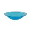 12" Crackle Glass Bowl - Teal