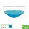 12" Crackle Glass Bowl - Teal