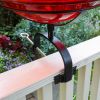 12" Red Crackle Birdbath- Over Rail Bracket