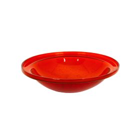 12" Crackle Glass Bowl - Red