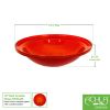 12" Crackle Glass Bowl - Red