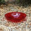 12" Crackle Glass Bowl - Red