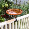 14" Mandarin Crackle Birdbath- Over Rail Bracket