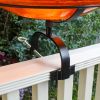 14" Mandarin Crackle Birdbath- Over Rail Bracket