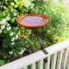 14" Mandarin Crackle Birdbath- Rail Mount Bracket