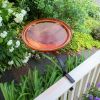 14" Mandarin Crackle Birdbath- Rail Mount Bracket