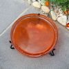 14" Mandarin Crackle Birdbath- Short Stand II