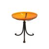 14" Mandarin Crackle Birdbath- Tripod Stand