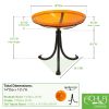 14" Mandarin Crackle Birdbath- Tripod Stand