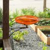 14" Mandarin Crackle Birdbath- Wall Mount Bracket