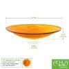 14" Crackle Glass Bowl - Mandarin