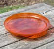 14" Crackle Glass Bowl - Mandarin