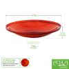 14" Crackle Glass Bowl - Red