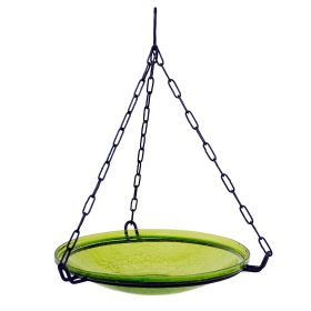 14" Fern Green Hanging Birdbath