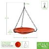 14" Red Hanging Birdbath