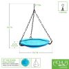 14" Teal Hanging Birdbath