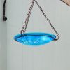 14" Teal Hanging Birdbath