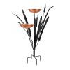 Double Cattail Birdbath