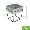 Short Arne Stand with Deep Galvanized Tray