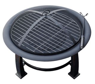 AZ Patio Heaters Wood Burning Fire Pit with Cooking Grate