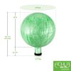 10" Gazing Globe, Light Green