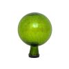 6" Fern Green Crackle Glass Gazing Globe with Stand