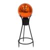 6" Mandarin Crackle Glass Gazing Globe with Stand