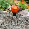 6" Mandarin Crackle Glass Gazing Globe with Stand