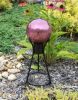 6" Plum Crackle Glass Gazing Globe with Stand