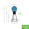 6" Teal Crackle Glass Gazing Globe with Stand