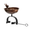 Heart Shaped Birdbath-Over Rail Bracket